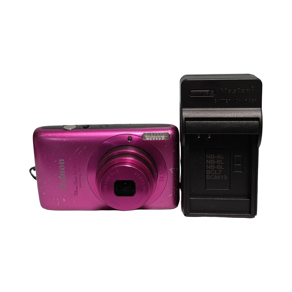 Canon PowerShot SD1400 IS 14.1MP Digital ELPH Camera Pink w/4x Zoom - Picture 3 of 16